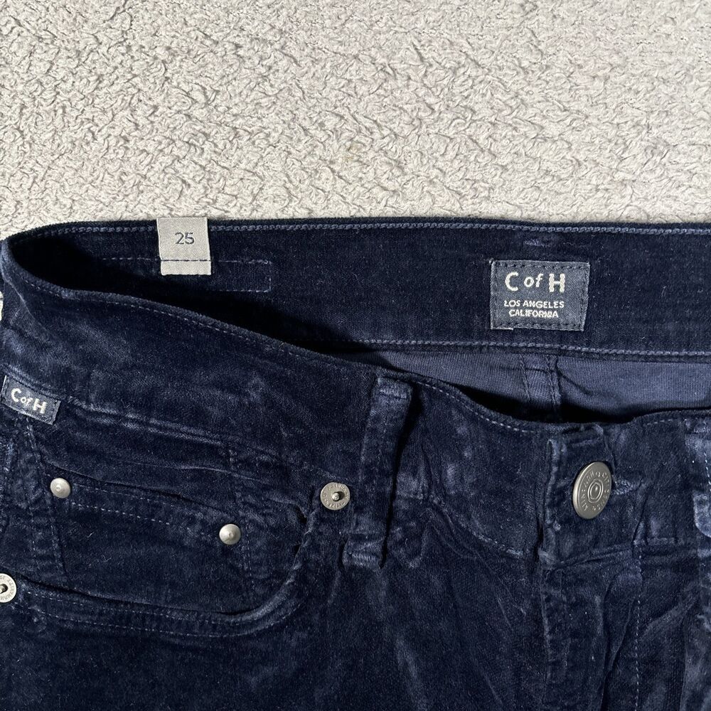 Citizens Of Humanity Rocket High Rise Skinny Pants Navy Blue Velvet Jeans Sz 25 - Picture 7 of 13